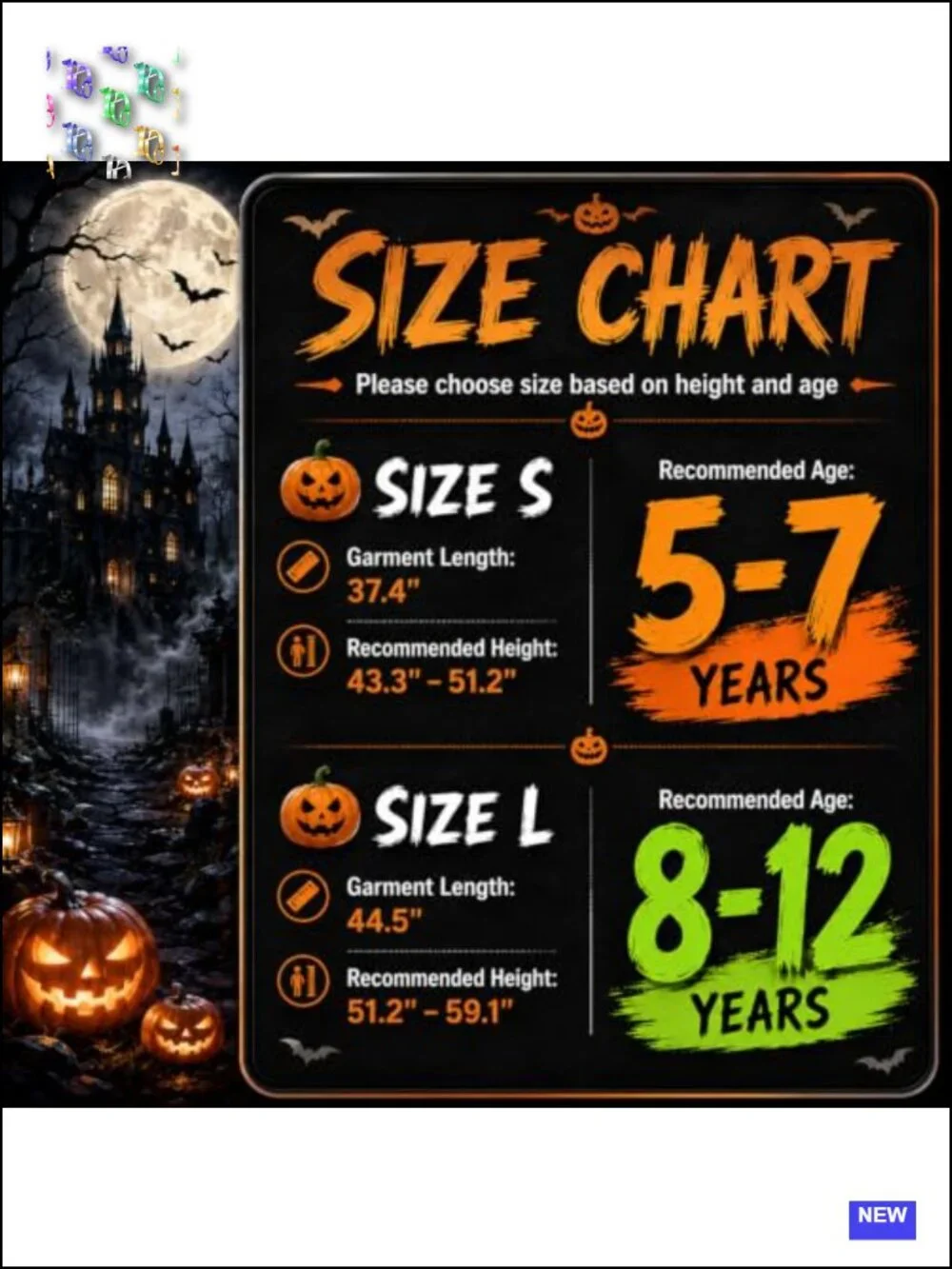 Grim Reaper Costume for Kids, 4-Piece Halloween Cloak Set with Mask, Gloves,